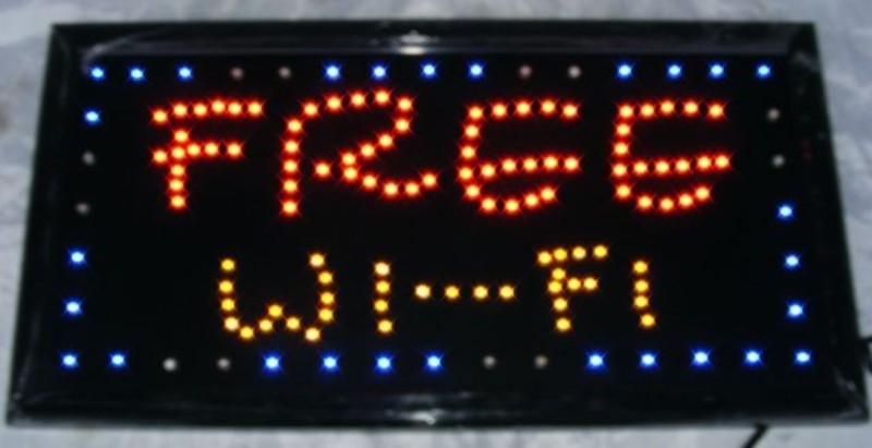 Tablica led z napisem open 24, open i inne