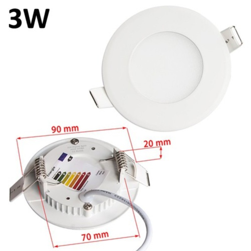 Panel, plafon ledowy oczko led LED 3W zimny