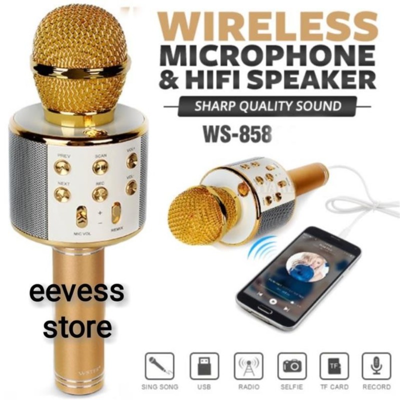 Bezprzewodowy mikrofon karaoke WS858