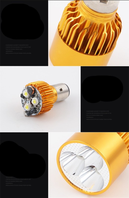 Żarówka BA20D 3 LED 9W zimna