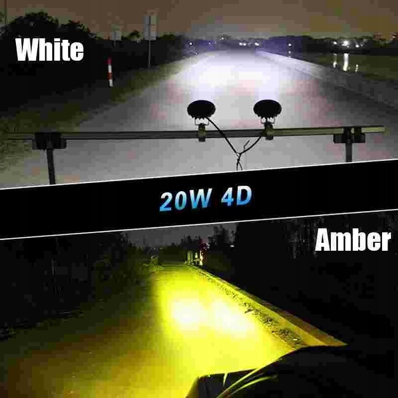 Halogen led dwie diody doświetlacz 20 W