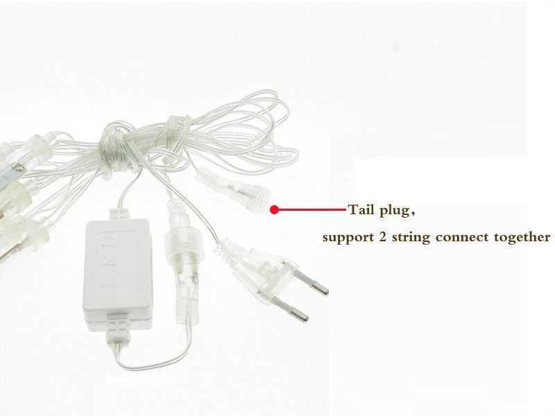 Lampki sople meteory 152led 30cm multikolor