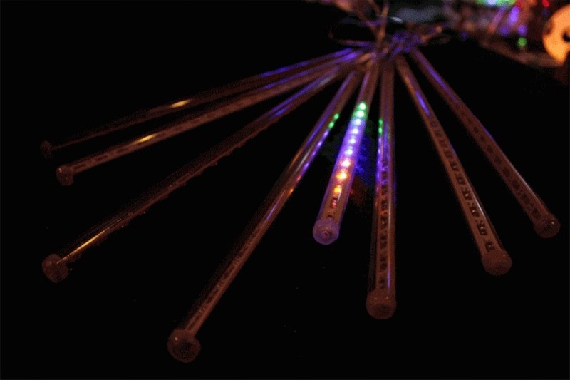 Lampki sople meteory 152led 30cm multikolor