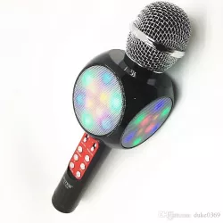 Bezprzewodowy mikrofon karaoke WS1816 3 kolory LED